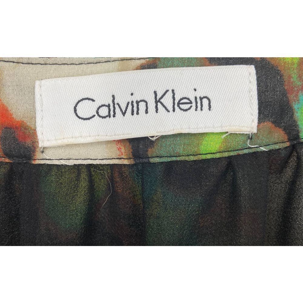 Calvin Klein Multicolor Printed Long Sleeves Smocked Waist Top Large‎ - Picture 6 of 7